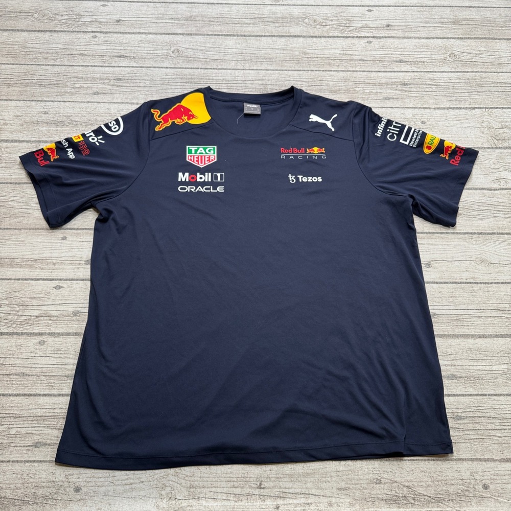 Puma Red Bull Racing Shirt Men's XL Blue Oracle Motorsport Formula 1 Merchandise
